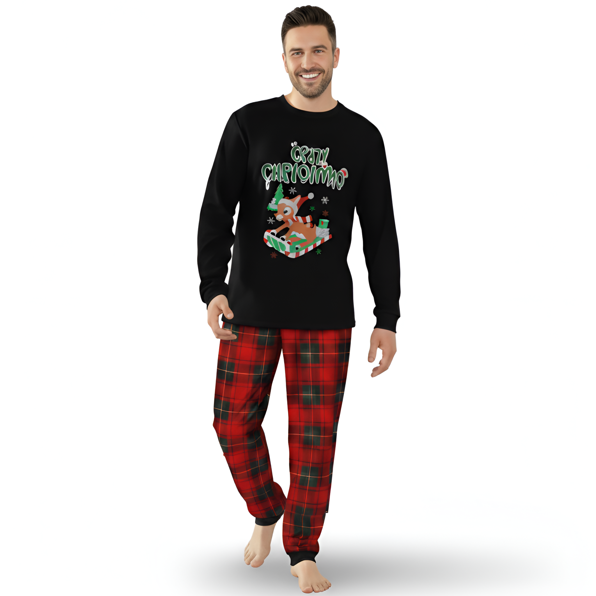 Crazy Christmas Printed Design Family Matching Pajama Sets